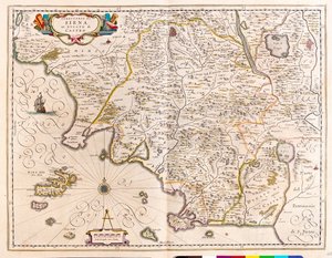 Siena, Lazio, Italia, in "Theatrum Orbis Terrarum, sive Atlas Novus" di Willem Blaeu, Amsterdam