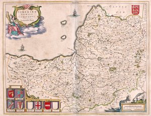 Somerset, in "Theatrum Orbis Terrarum, sive Atlas Novus" di Willem Blaeu, Amsterdam