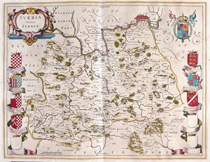 Surrey, in "Theatrum Orbis Terrarum, sive Atlas Novus" di Willem Blaeu, Amsterdam da Willem Blaeu