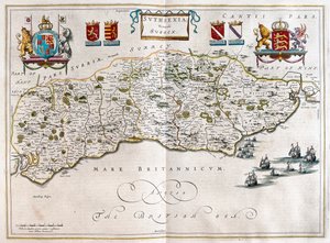 Sussex, in "Theatrum Orbis Terrarum, sive Atlas Novus" di Willem Blaeu, Amsterdam da Willem Blaeu
