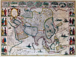 Il teatro del mondo o il nuovo atlante di Amsterdam. Mappa geografica dell