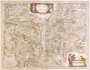 Trento, Italia, in "Theatrum Orbis Terrarum, sive Atlas Novus" di Willem Blaeu, Amsterdam da Willem Blaeu