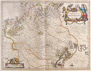 Treviso, Italia, in "Theatrum Orbis Terrarum, sive Atlas Novus" di Willem Blaeu, Amsterdam