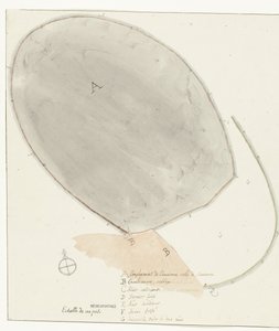 Pianta con misure della vecchia città di Manduria da Willem Carel Dierkens