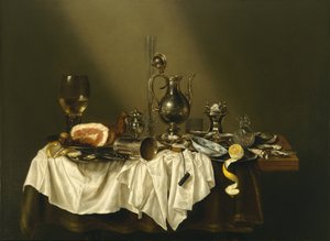 Pezzo di banchetto con prosciutto da Willem Claesz. Heda