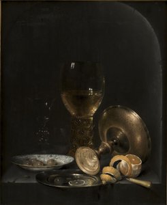 Natura morta. Colazione in una nicchia di pietra da Willem Claesz. Heda