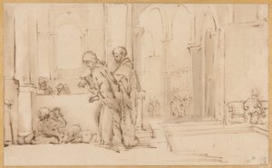 Pietro e Giovanni alla porta del tempio da Willem Drost