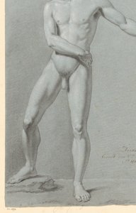 Nudo maschile in piedi, visto di fronte (3° premio 1810) da Willem Grebner