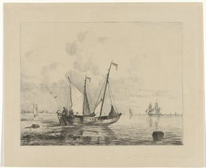Nave a vela con vele ammainate da Willem Gruyter jr.