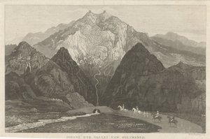 Viaggiatori in un paesaggio montano da Willem Hendrik Hoogkamer