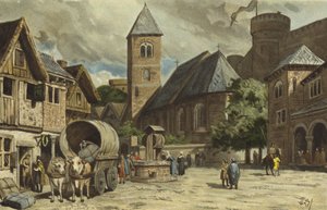Scena di strada, Paesi Bassi, X secolo