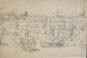 La flotta olandese alla rada di Copenaghen 1658 da Willem I van de Velde