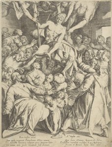 Paralitico calato dal tetto a Cristo da Willem Isaacsz. van Swanenburg