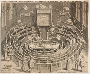 La sala del teatro anatomico a Leida da Willem Isaaksz Swanenburgh