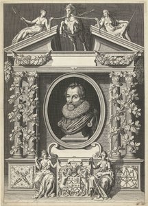 Ritratto di Gerard Thibault in cornice architettonica