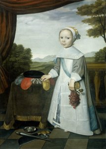 Ritratto di Johannes van Rees (1662-1690/91), fratellastro di Elisabeth van Oosten, da bambino da Willem Jansz. Ploy (attributed to)