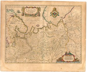Mappa della Russia da: Theatrum Orbis Terrarum