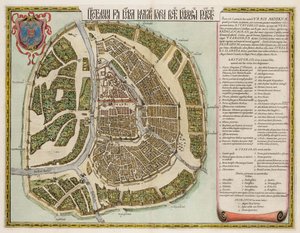 La mappa del Cremlino di Mosca del XVI secolo Castellum Urbis Moskvae, 1662