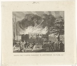 Incendio nel magazzino navale di Amsterdam, 6 luglio 1791 da Willem Kok