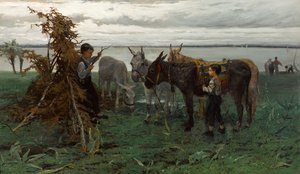 Ragazzi che pascolano asini da Willem Maris
