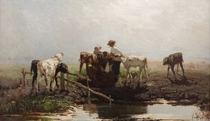 Vitelli a uno Stagno, 1863