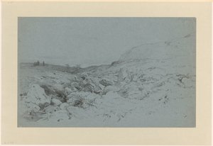Paesaggio collinare con ruscello, vicino a Bergen in Norvegia da Willem Maris