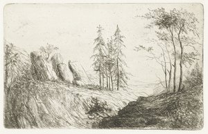 Paesaggio montano con alberi