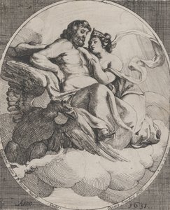 Giove e Giunone seduti sulle nuvole, con un