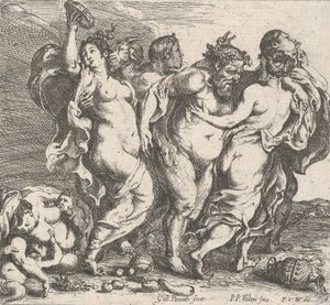 Il Sileno ubriaco, accompagnato da ninfe e satiri, 1632 da Willem Panneels