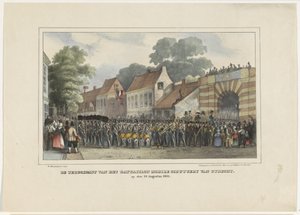 Il ritorno del Battaglione Mobile Schuttery di Utrecht, il 19 agosto 1834 da Willem Pieter Hoevenaar