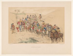 Quarto gruppo della mascherata di Utrecht nel 1856 da Willem Pieter Hoevenaar