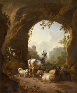 Capre e pecore in una grotta da Willem Pietersz Buytewech