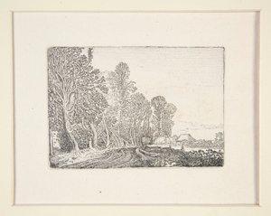 Strada al margine della foresta, Tavola 4 dalla serie dei paesaggi da Willem Pietersz. Buytewech