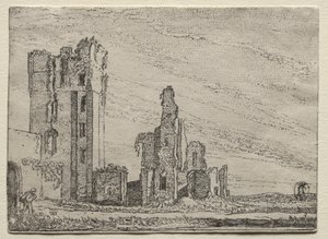 Rovine del Castello Huys Te Kleef vicino a Haarlem, c. 1616 da Willem Pietersz Buytewech