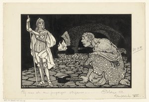 Uomo, donne e bambini in un salotto da Willem Pothast (signed by artist)