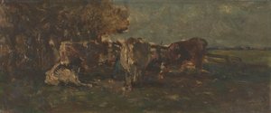 La curva del latte da Willem Roelofs (I) (signed by artist)