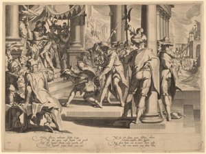 Allegoria della giustizia da Willem Swanenburgh, after Joachim Anthonisz Wtewael
