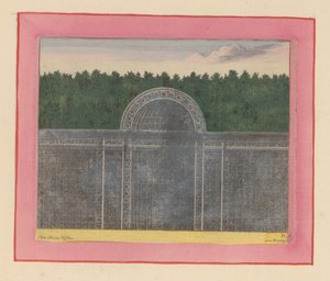 Laubengang mit halbrunder Nische für eine Hecke in den Gärten von Versailles da Willem Swidde