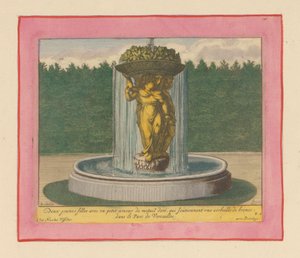 Brunnen mit einer Statue von drei Frauen, die einen Korb über ihren Köpfen tragen da Willem Swidde