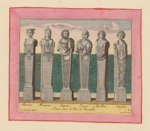 Hermes von Merkur, Minerva, Jupiter, Juno, Apollo und Daphne da Willem Swidde