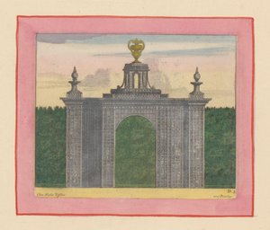 Gittertor mit Gartenvasen in den Gärten von Versailles da Willem Swidde