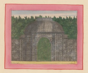 Laubengang mit Tor für eine Hecke in den Gärten von Versailles da Willem Swidde