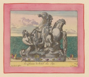 Statue der Sonnenpferde, betreut von zwei Tritonen da Willem Swidde