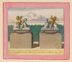 Zwei Sphinxen in den Gärten von Versailles da Willem Swidde
