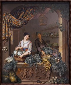 Un venditore di verdure da Willem Van Mieris