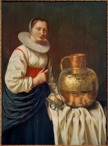 Una donna con brocca di rame da Willem Van Odekercken
