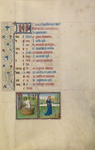 Pagina del calendario di settembre; Fare il vino; Bilancia