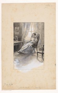 Donna in una poltrona