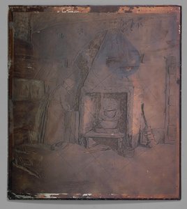 Interno con una donna vicino al camino da Willem Witsen (possibly)