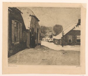 Case innevate a Ede da Willem Witsen (signed by artist)